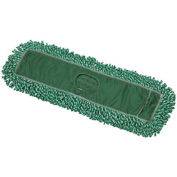 Winco DMM-24H Dust Mop Head Refill, 24" x 5", Green Cotton Blend