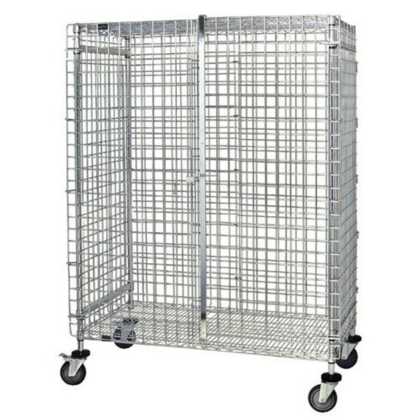 Quantum M2460-69SEC Chrome Stem Caster Security Cart, 24" x 60" x 69"