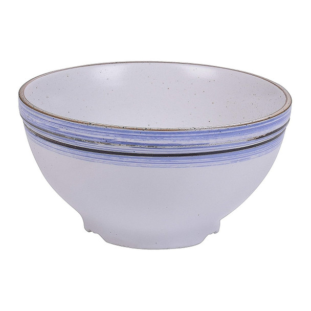 Yanco OC-607 32 oz. Blue Design Porcelain Ramen Bowl - 24/Case