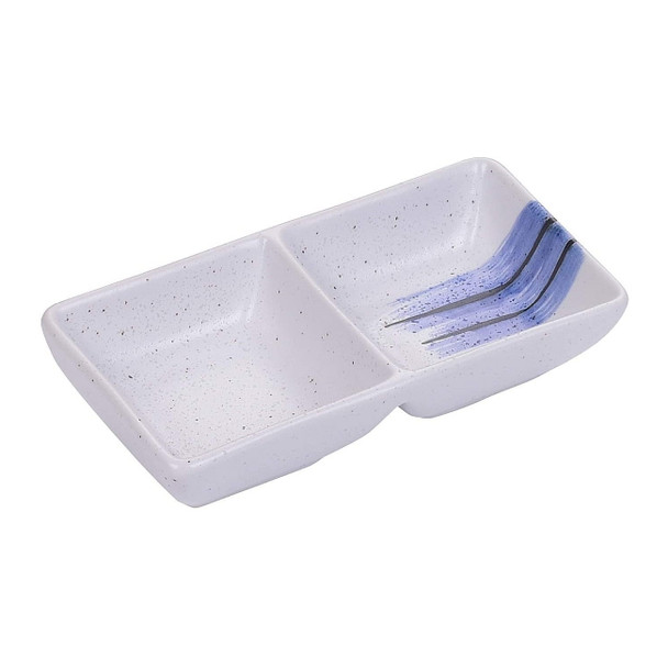 Yanco OC-4031 Ocean 5.5" x 3" Double Sauce Dish, 2 Oz Each, Porcelain, (36/Case)