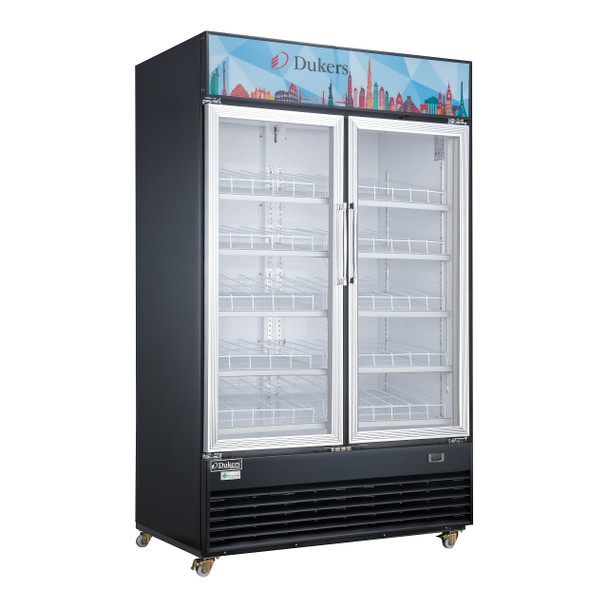 Dukers DSM-48R 54 1/8" Two Swing Glass Doors Merchandiser Refrigerator - Stainless Steel Dukers DSM-48R 54 1/8" Two Swing Glass Doors Merchandiser Refrigerator - Stainless Steel
