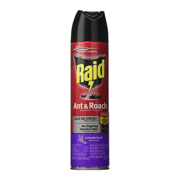 Raid Ant & Roach Spray, 12 oz, Lavender Scent