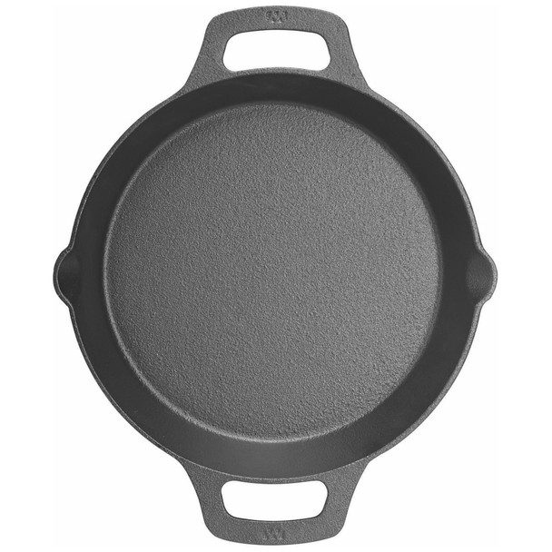 Winco CASD-10 10" Cast Iron Skillet with Dual Handles, Induction Ready