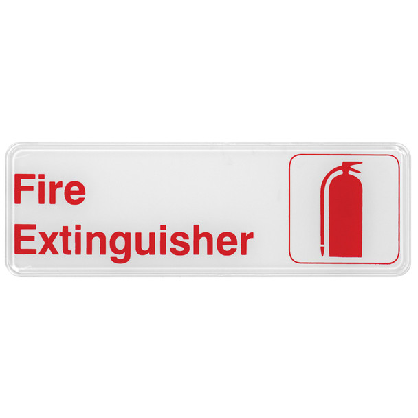 Winco SGN-382W Fire Extinguisher Sign, 9" x 3", Red & White Winco SGN-382W Fire Extinguisher Sign, 9" x 3", Red & White