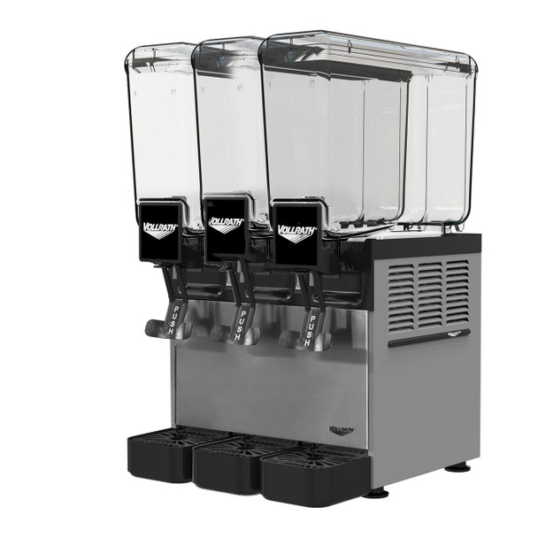 Vollrath VBBC3-37-A Pre-Mix Refrigerated Beverage Dispenser, 2.1 Gallon, 3 Bowls
