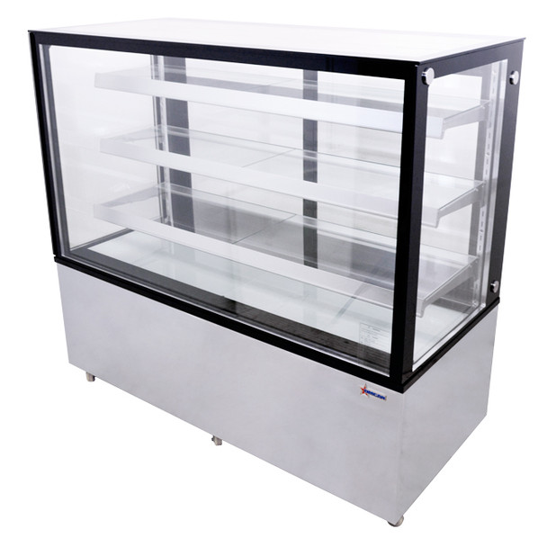Omcan RS-CN-0471-S Square Glass Refrigerated Display Case, 60" W Omcan RS-CN-0471-S Square Glass Refrigerated Display Case, 60" W