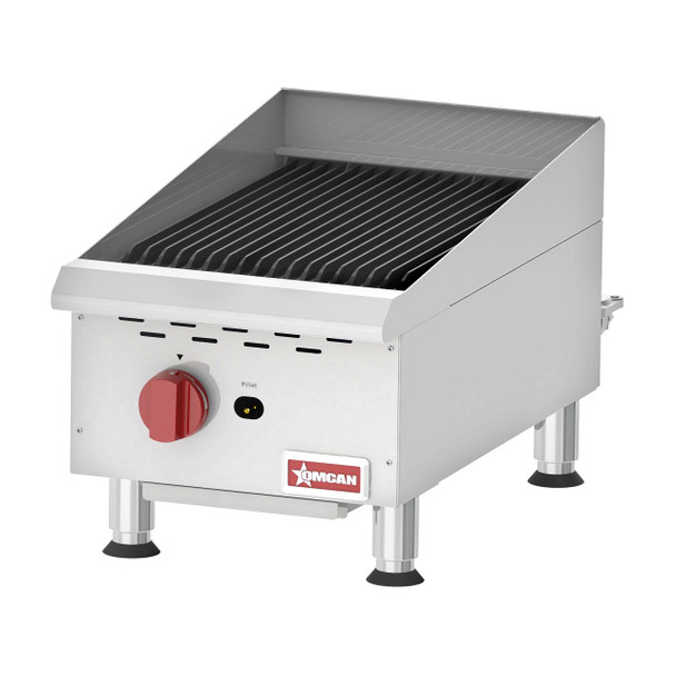 Omcan CE-CN-CBR15 15" W Countertop Radiant Gas Charbroiler with 1 Burner