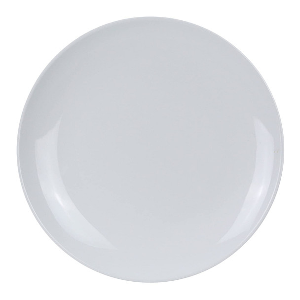 Yanco CO-113 Coupe Pattern 13" Round White Melamine Plate, 12/Case