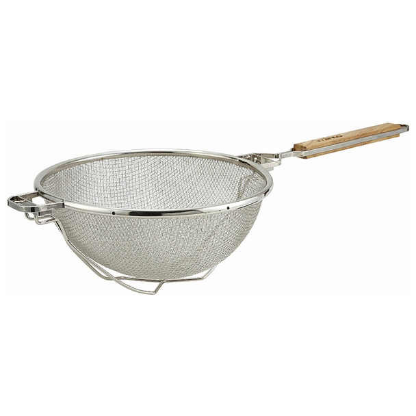 Winco MST-10RB Reinforced Double Tinned Mesh Strainer, 10-1/2" dia. Winco MST-10RB Reinforced Double Tinned Mesh Strainer, 10-1/2" dia.
