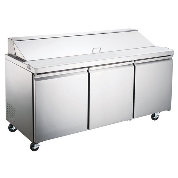 Omcan PT-CN-1778-HC 70" Refrigerated Prep Table, 3-Section, React Mount Omcan PT-CN-1778-HC 70" Refrigerated Prep Table, 3-Section, React Mount