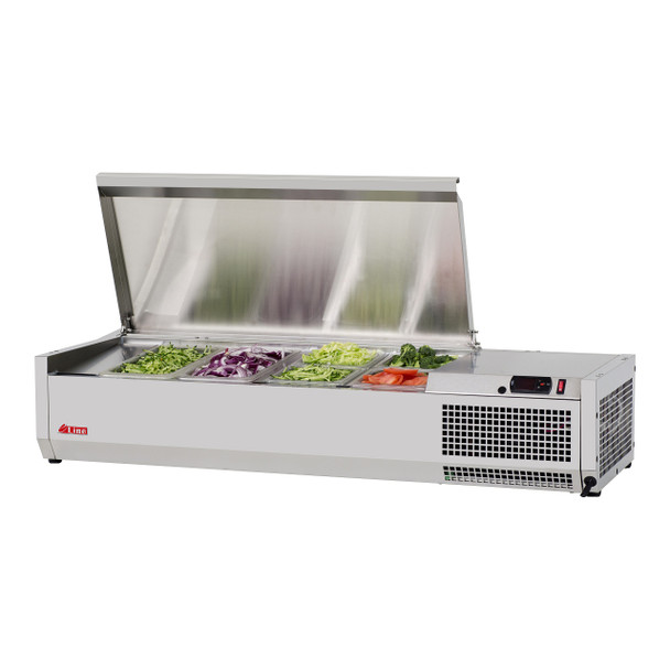 Turbo Air CTST-1200-13-N 47" Counter Top Salad Table Refrigerator with Clear Hood, 115V
