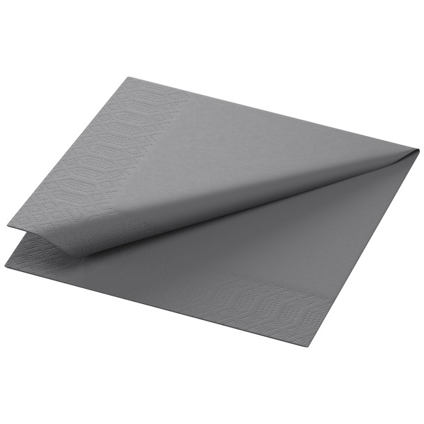 Duni 168392 Beverage Cocktail Napkins, 2-ply, Gray (300/Pack)