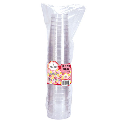 Disposable Clear Tumbler, 12oz Tall (500pcs/Case)