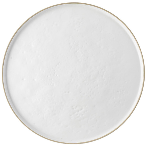 Tablecraft 123519W 18" Round Melamine White Serving Tray