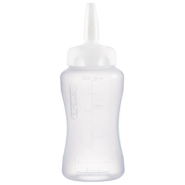 Araven 01376 Squeeze Dispenser, 12 oz., Translucent with White Cap