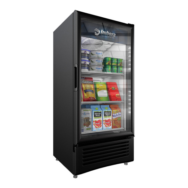 Omcan VR10 25" Glass Door Refrigerator, One-Section, 9 Cu. Ft.