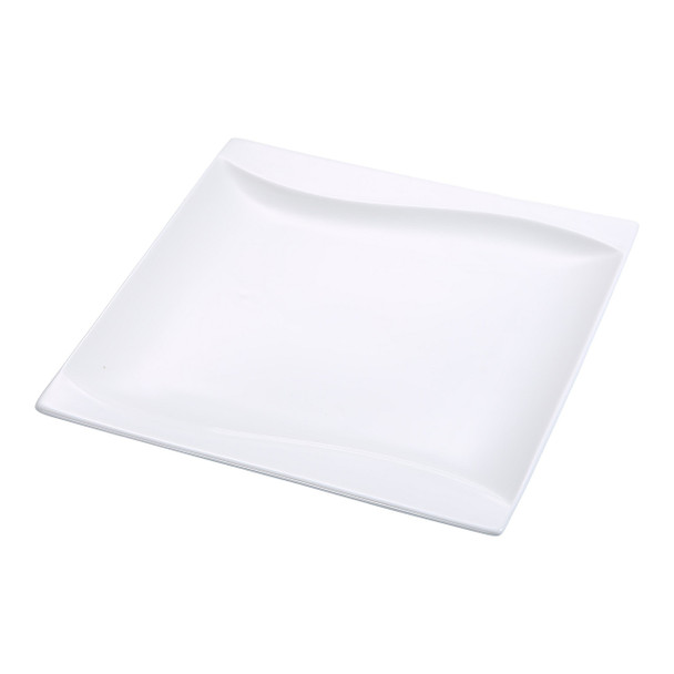 Yanco SW-108 8" Square Plate, Porcelain, Bone White (36/Case)