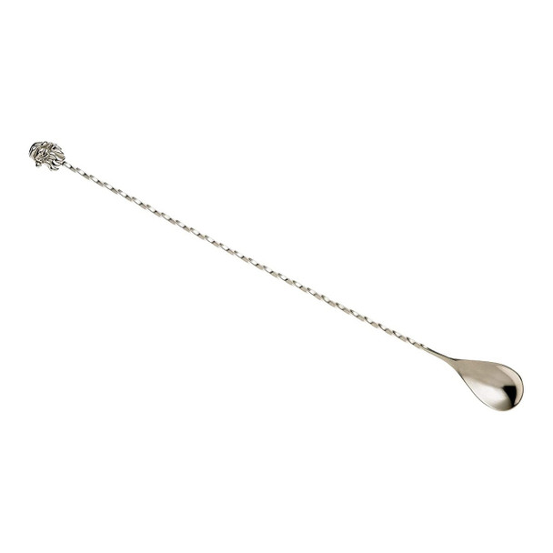 Mercer Barfly M37012SNT Santa Bar Spoon, Stainless Steel, Santa End 12"