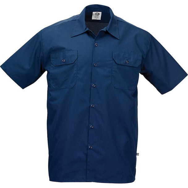 Mercer M60250NBS Metro Edge Brewer/Work Shirt, Unisex, Navy Blue, Small