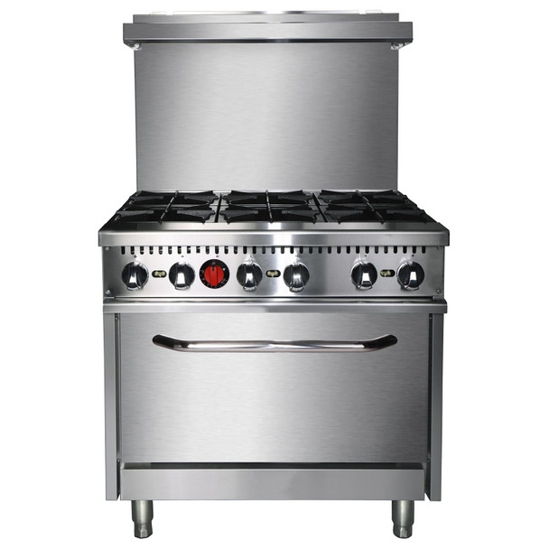 Adcraft BDGR-36/NG 36" Gas Range w/ Oven - 6 Burner - 210K BTU