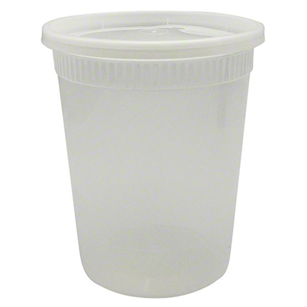 Empress Combo Plastic Container & Lid 32 Oz. (240/Case)