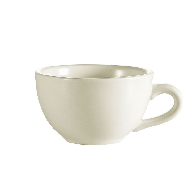 CAC NRC-1 7 oz. American White Stoneware Short Cup - 36/Case