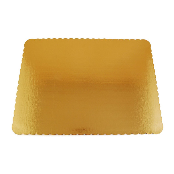 Southern Champion Gold Embossed 19" x 14" Scallop Cake Boards (100/Case)