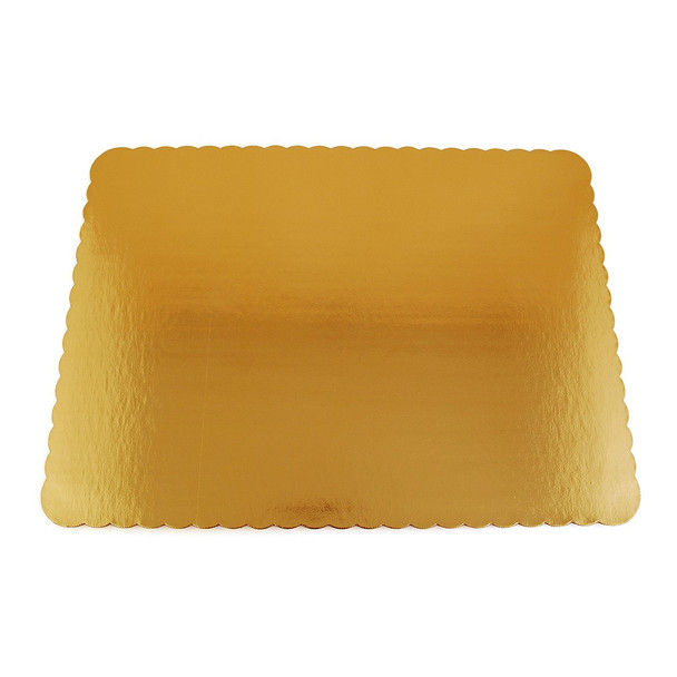 Southern Champion Gold Embossed 25" x 18" Scallop Cake Boards (50/Case)