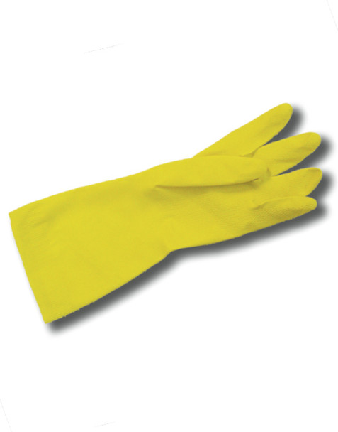 Intedge 17" Yellow Latex Gloves, Large