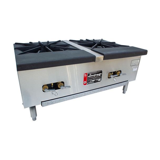 Town Food SR-24-G-2X-SS Double Stock Pot Stove, Gas
