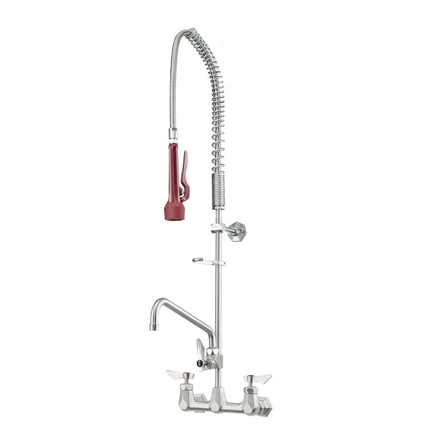 Krowne DX-109 Pre-Rinse Assembly with 12" Add-on Faucet, Wall mount