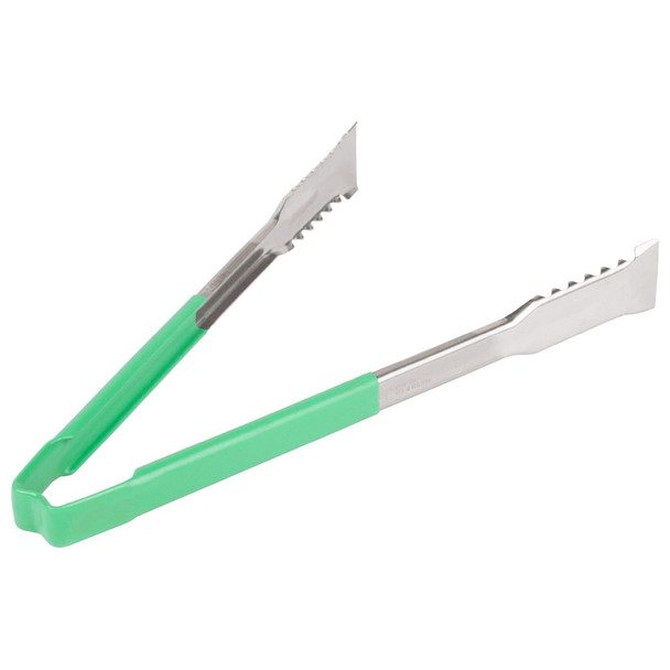 Vollrath 4791270 VersaGrip Tongs, One-Piece, 12", Green Handle
