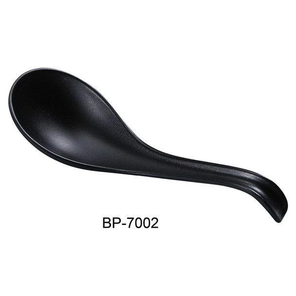 Yanco BP-7002 Black Pearl 6 3/4" Melamine Spoon - 12/Pack