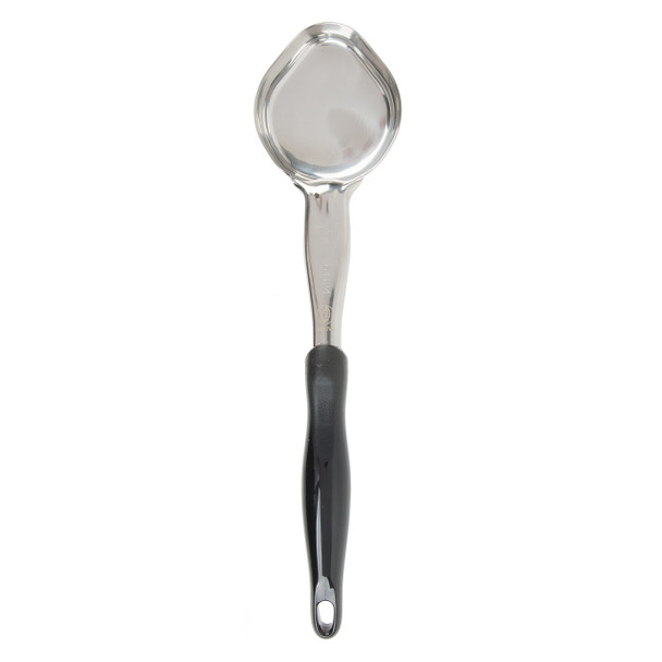 Vollrath 6412420 One Piece Heavy-Duty Spoodle, 4 oz., Solid Oval Bowl, Black Handle