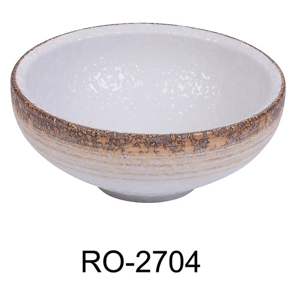 Yanco RO-2704 Rockeye 7 oz. Round Porcelain Rice Bowl - 36/Case