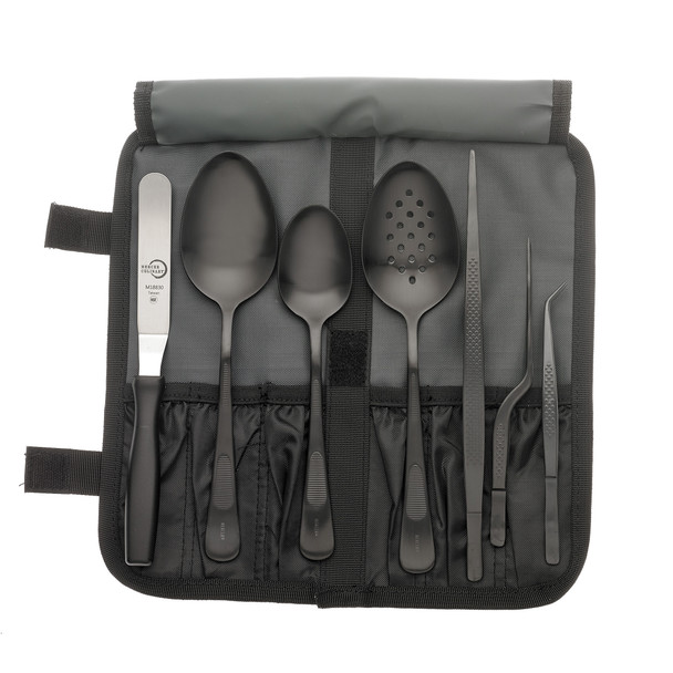 Mercer Culinary M35156BK 8-Piece Plating Set, Matte Black