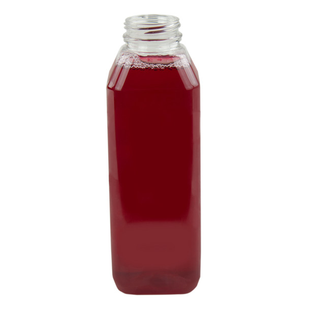 US Plastic 70499 Clear PET Square Beverage Bottle, 16 Ounce (12pcs/pkg)