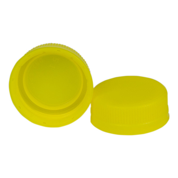 US Plastic 70977 Tamper Evident Screw Cap, Yellow (12pcs/pkg)