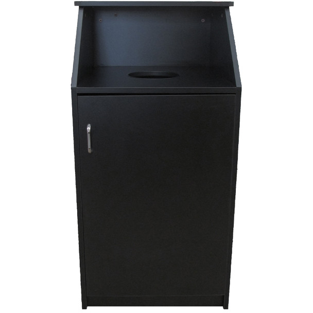 Oak Street M8510-BLK Garbage Cabinet, 8" Round Opening, 20" x 20", Black
