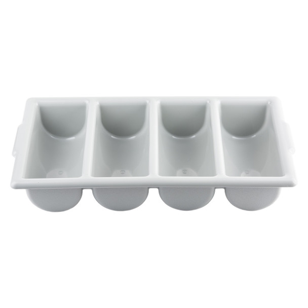 Tablecraft 1524G Cutlery Bin, 21-5/8" x 12", (4) Sections, Grey Tablecraft 1524G Cutlery Bin, 21-5/8" x 12", (4) Sections, Grey