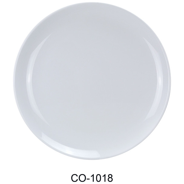 Yanco CO-1018 Coupe Pattern Round Plate, 18", White (12/Case)