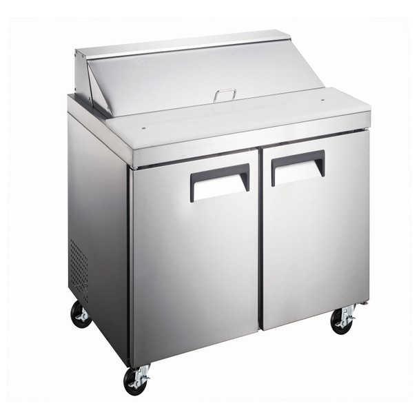 Adcraft USSL-2D 47" Refrigerated Salad Sandwich Prep Table - 2 Door - 12 Cu. Ft. Adcraft USSL-2D 47" Refrigerated Salad Sandwich Prep Table - 2 Door - 12 Cu. Ft.