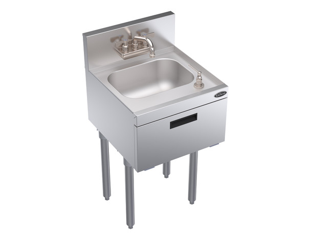 Krowne KR19-18ST 18"W x 19"D Freestanding Sink with Soap & Towel Dispenser