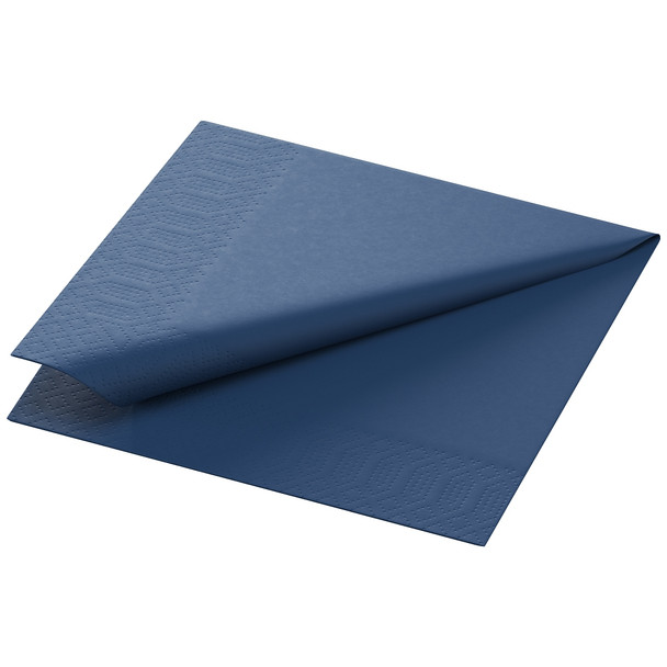 Duni 168384 Beverage Cocktail Napkins, 2-ply, Blue (300/Pack)