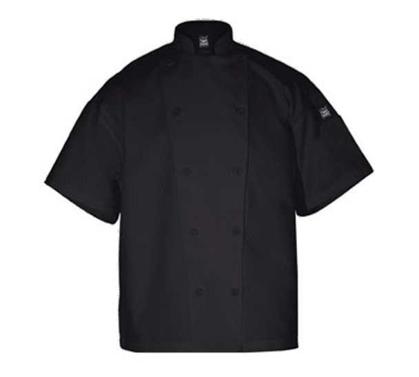 Chef Revival J005BK-XS Classic Chef's Jacket, Short Sleeve, Black, X-Small Chef Revival J005BK-XS Classic Chef's Jacket, Short Sleeve, Black, X-Small