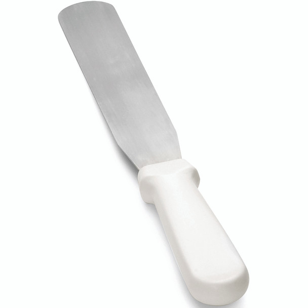 Tablecraft 4208 8" Icing Spatula, White ABS Handle