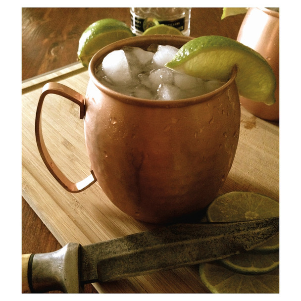 GET CPRMUG-02 16 oz. Copper-Plated Mug with Hammered Finish