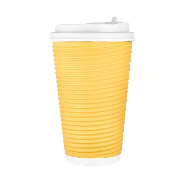 King Zak 00752 Paper Hot Cups & Lids, 16 oz, Tan (Pack of 30 Sets) King Zak 00752 Paper Hot Cups & Lids, 16 oz, Tan (Pack of 30 Sets)
