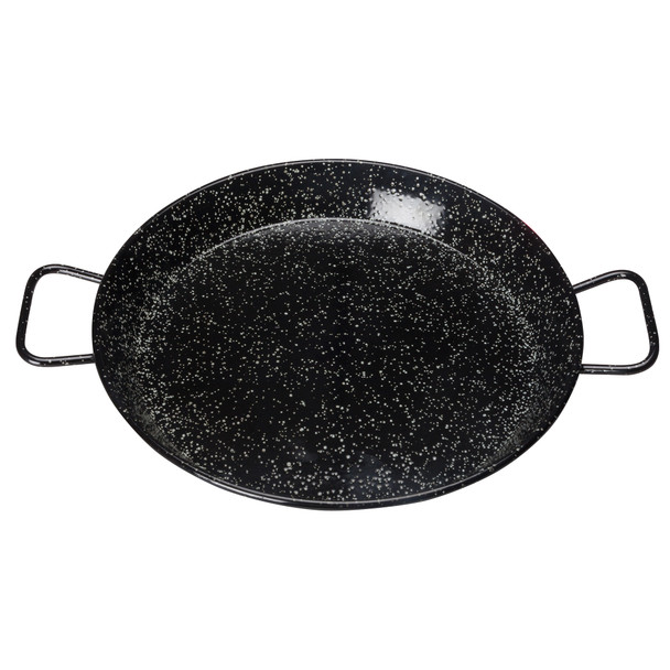 Winco CSPP-11E Paella Pan, 11", Round, Enameled Carbon Steel, Riveted