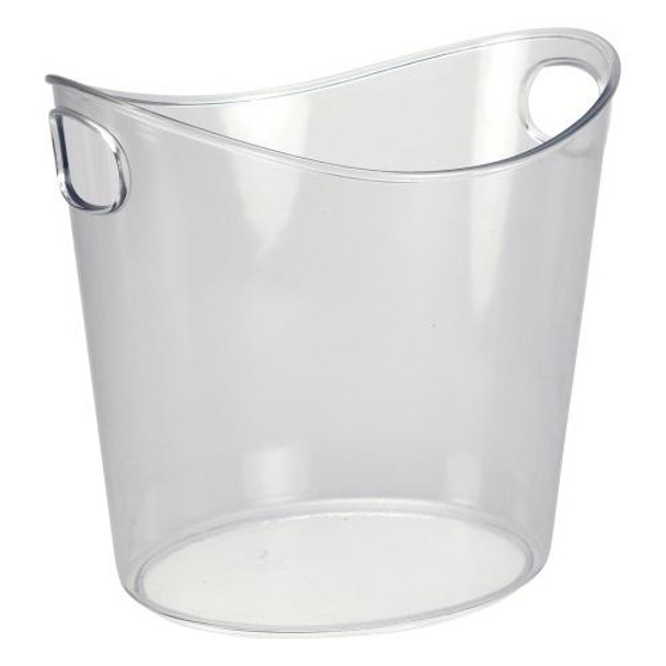 King Zak 60380 Ice Bucket, Clear Plastic, 5 Quart